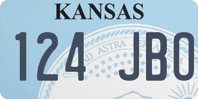 KS license plate 124JBO