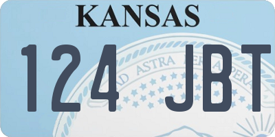 KS license plate 124JBT