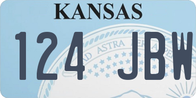 KS license plate 124JBW