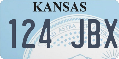 KS license plate 124JBX