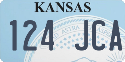 KS license plate 124JCA