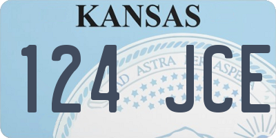 KS license plate 124JCE