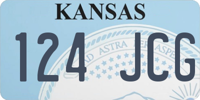 KS license plate 124JCG