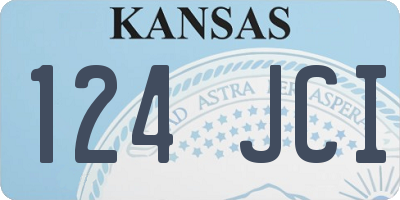 KS license plate 124JCI