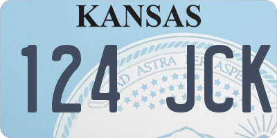 KS license plate 124JCK