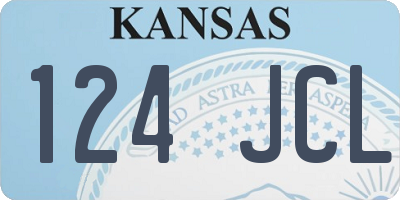 KS license plate 124JCL