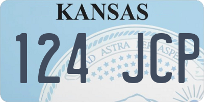 KS license plate 124JCP