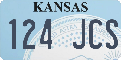 KS license plate 124JCS