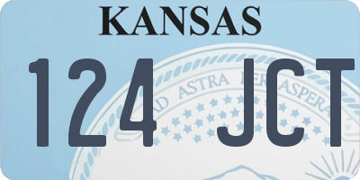 KS license plate 124JCT