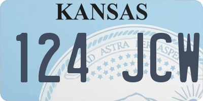 KS license plate 124JCW