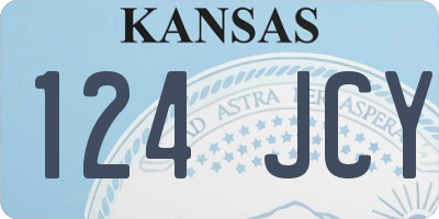 KS license plate 124JCY