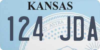 KS license plate 124JDA