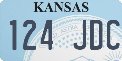 KS license plate 124JDC