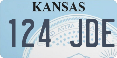 KS license plate 124JDE