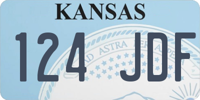 KS license plate 124JDF