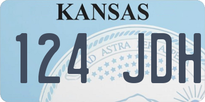 KS license plate 124JDH