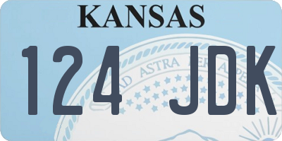 KS license plate 124JDK