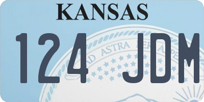 KS license plate 124JDM