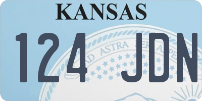 KS license plate 124JDN