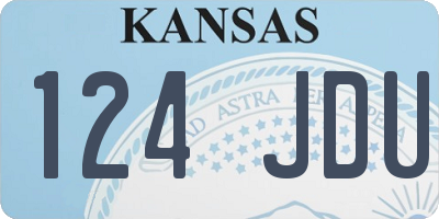 KS license plate 124JDU