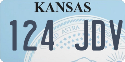 KS license plate 124JDV