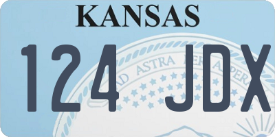 KS license plate 124JDX