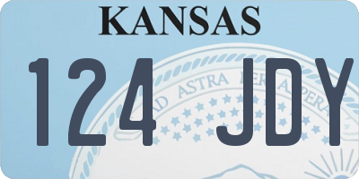 KS license plate 124JDY