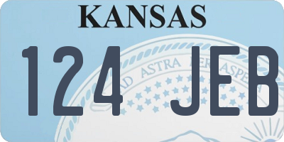 KS license plate 124JEB