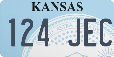 KS license plate 124JEC