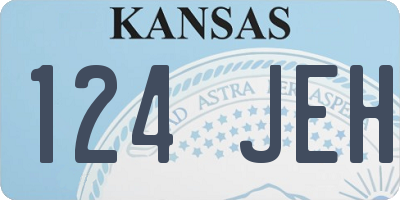 KS license plate 124JEH