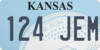 KS license plate 124JEM