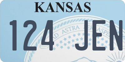 KS license plate 124JEN