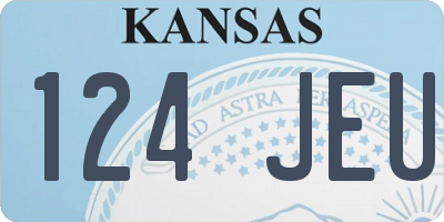 KS license plate 124JEU