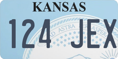 KS license plate 124JEX