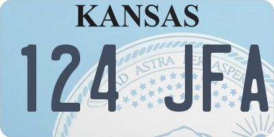 KS license plate 124JFA