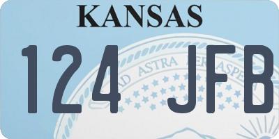 KS license plate 124JFB