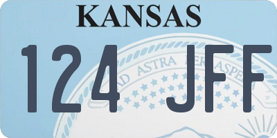 KS license plate 124JFF