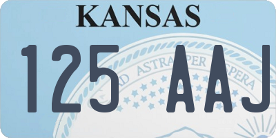 KS license plate 125AAJ
