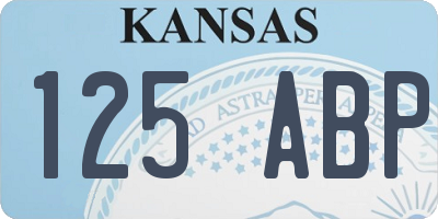 KS license plate 125ABP