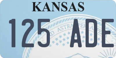 KS license plate 125ADE