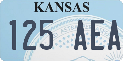 KS license plate 125AEA