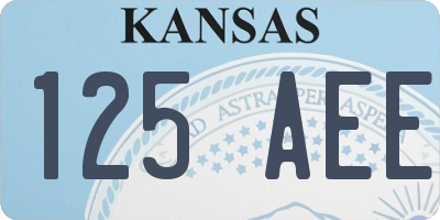 KS license plate 125AEE