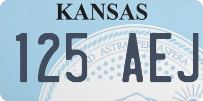 KS license plate 125AEJ