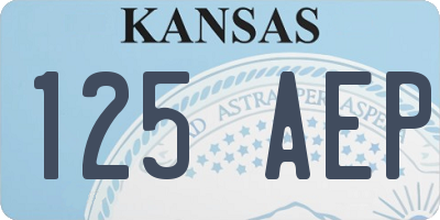 KS license plate 125AEP