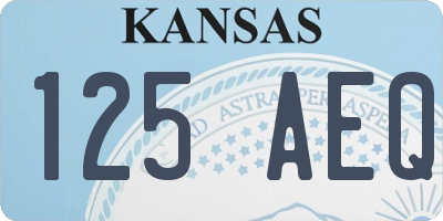 KS license plate 125AEQ