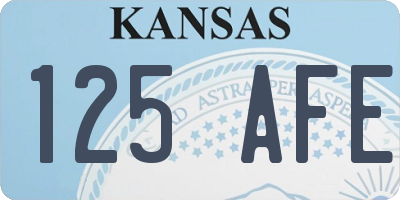 KS license plate 125AFE