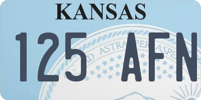 KS license plate 125AFN