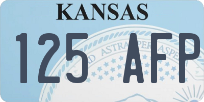 KS license plate 125AFP
