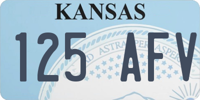 KS license plate 125AFV