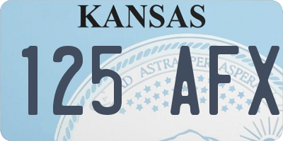 KS license plate 125AFX